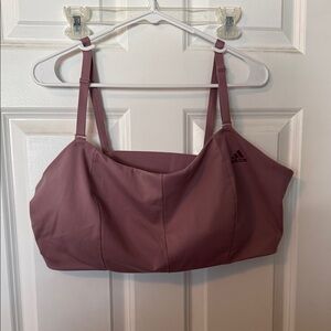adidas Dusty Mauve Adjustable-Strap Sports Bra